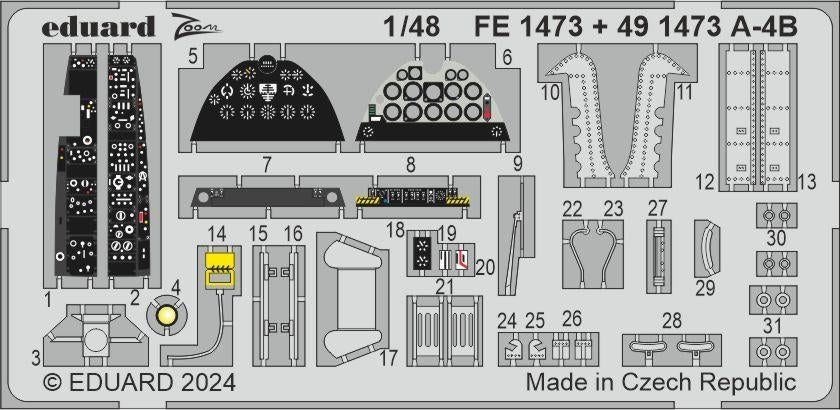 Eduard 491473 A-4B HOBBY 2000, HASEGAWA 1/48