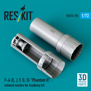 RESKIT RSU72-0293 F-4 (E, J, F, G, S) &amp;quot;Phantom II&amp;quot; exhaust nozzles for Academy kit (3D Printed) 1/72