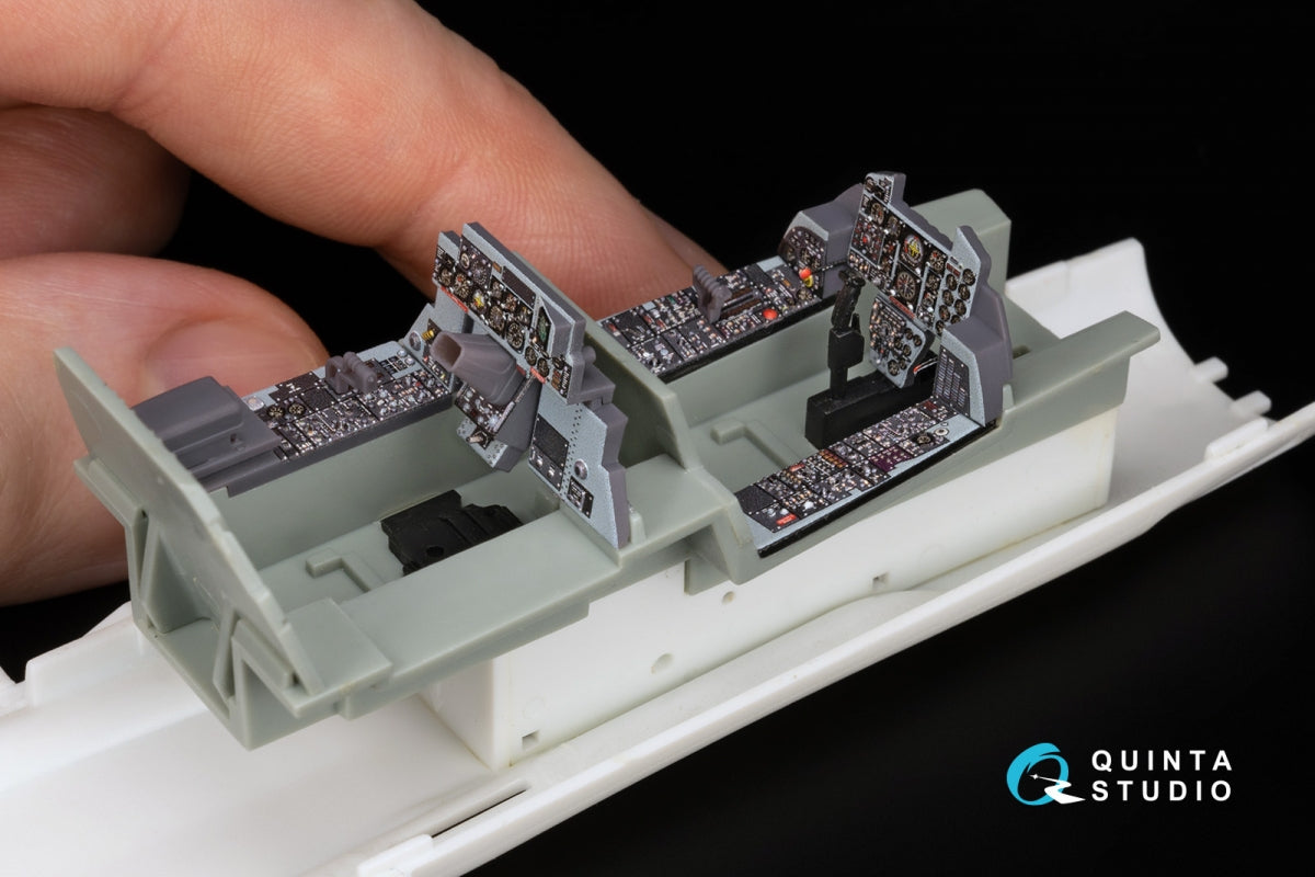 Quinta Studio QDS+48488 F-4D early Phantom II 3D-Printed &amp;amp; coloured Interior on decal paper (Academy) (Small version) (with 3D-printed resin parts) 1/48 – zdjęcie 12