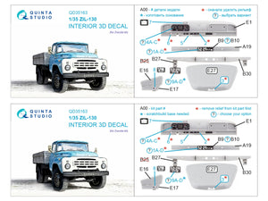 Quinta Studio QD35163 ZiL-130 3D-Printed &amp;amp; coloured Interior on decal paper (Zvezda) 1/35 – zdjęcie 2