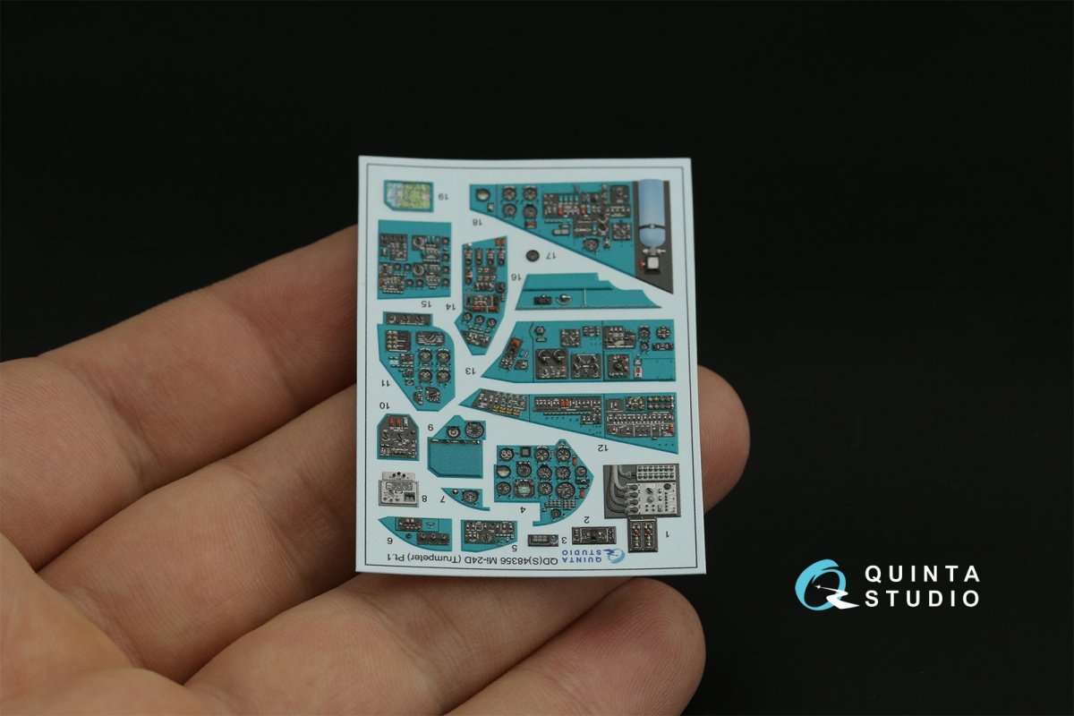 Quinta Studio QDS-48356 Mi-24D 3D-Printed &amp;amp; coloured Interior on decal paper (Trumpeter) (Small version) 1/48 – zdjęcie 5