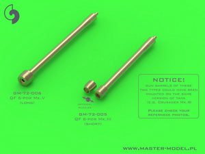 Master GM-72-005 British QF 6-pdr (57mm) - version Mk.III L/43 (short) + Besa MG tips - for Crusader Mk.III, Churchill Mk.III/IV, Valentine Mk.VIII/IX 1/72 – image 3