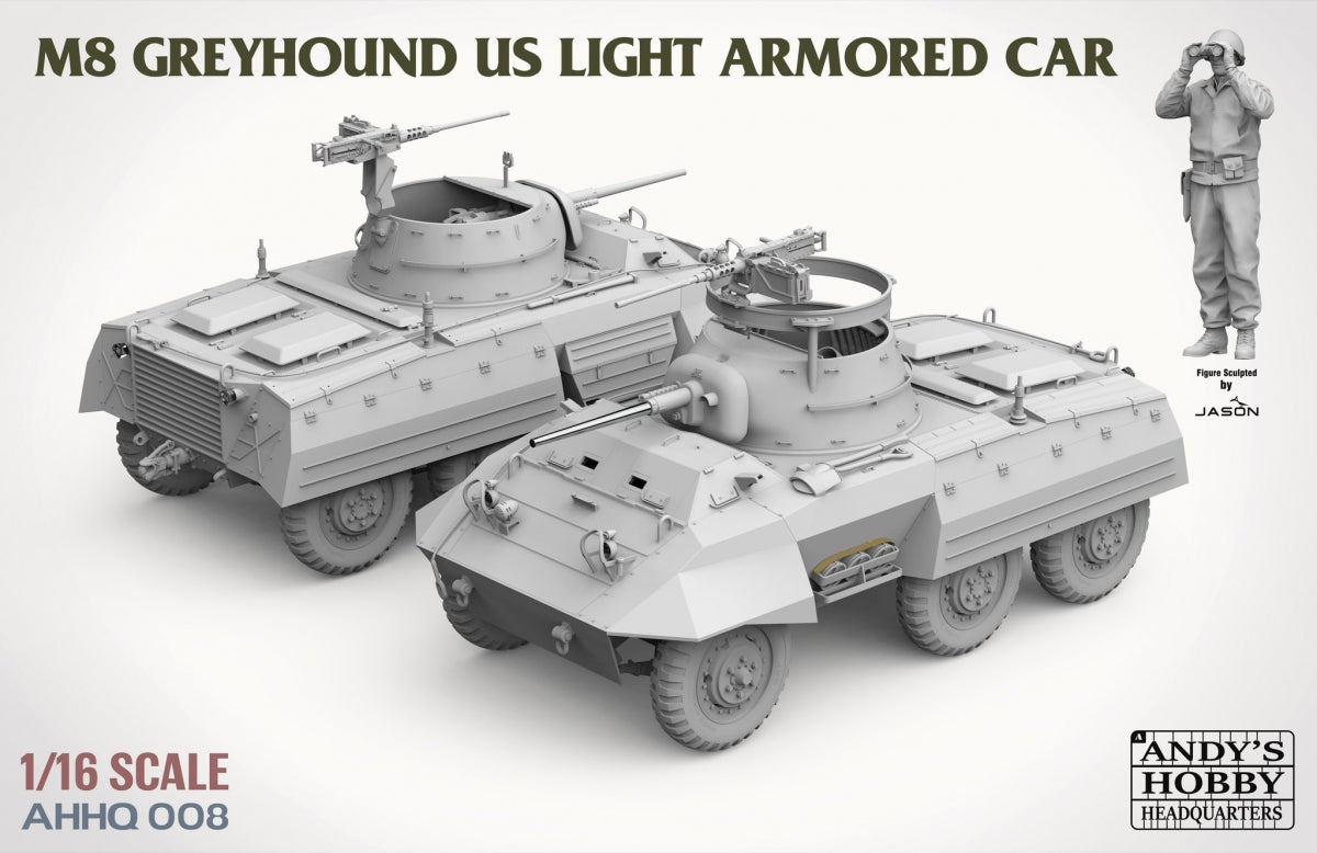 Andy&amp;#39;s Hobby Headquarters AHHQ-008 M8 Greyhound US light Armored Car 1/16 – zdjęcie 5