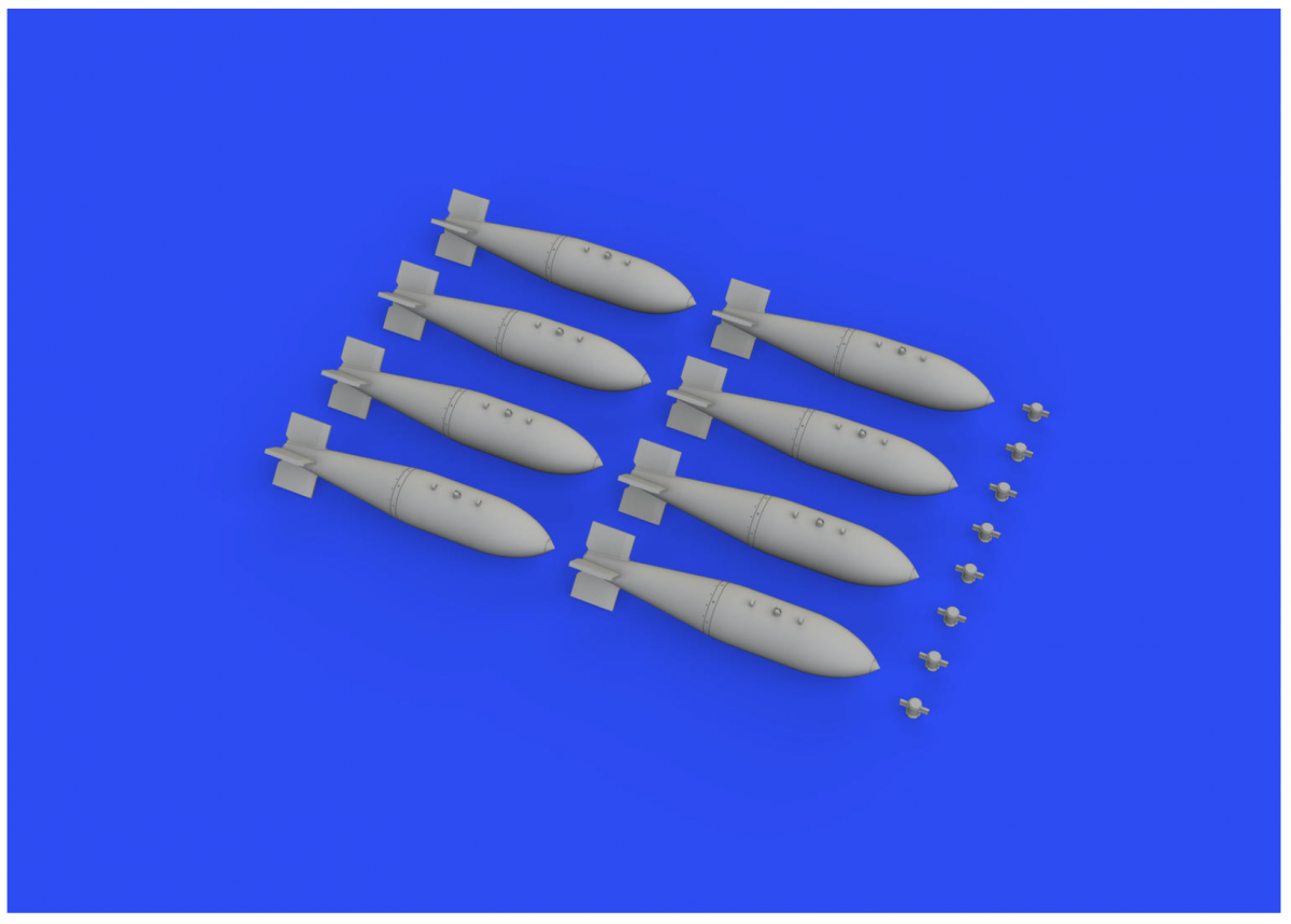Eduard 672276 British 1000lb free fall bombs 1/72 – zdjęcie 2