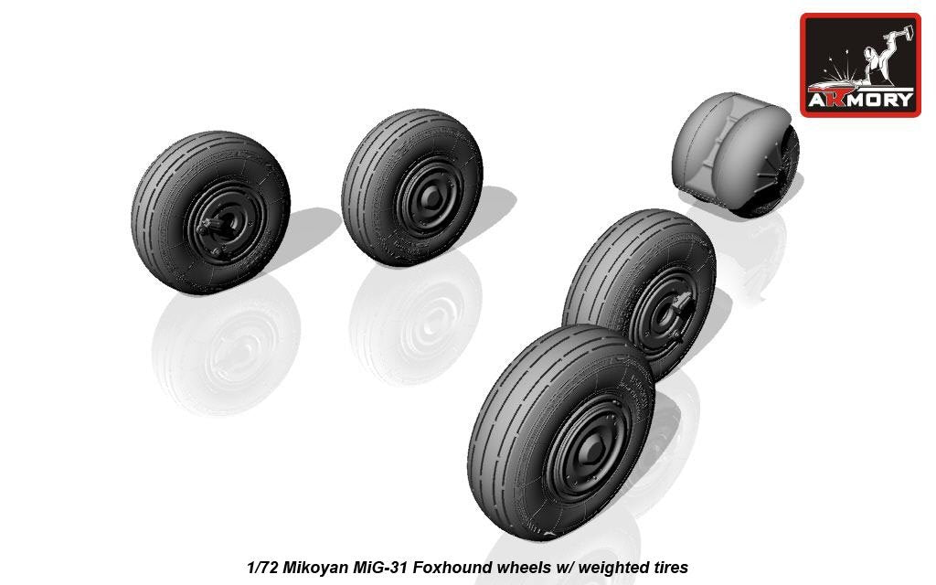 Armory Models AW72025 Mikoyan MiG-31 Foxhound wheels 1/72 – zdjęcie 3