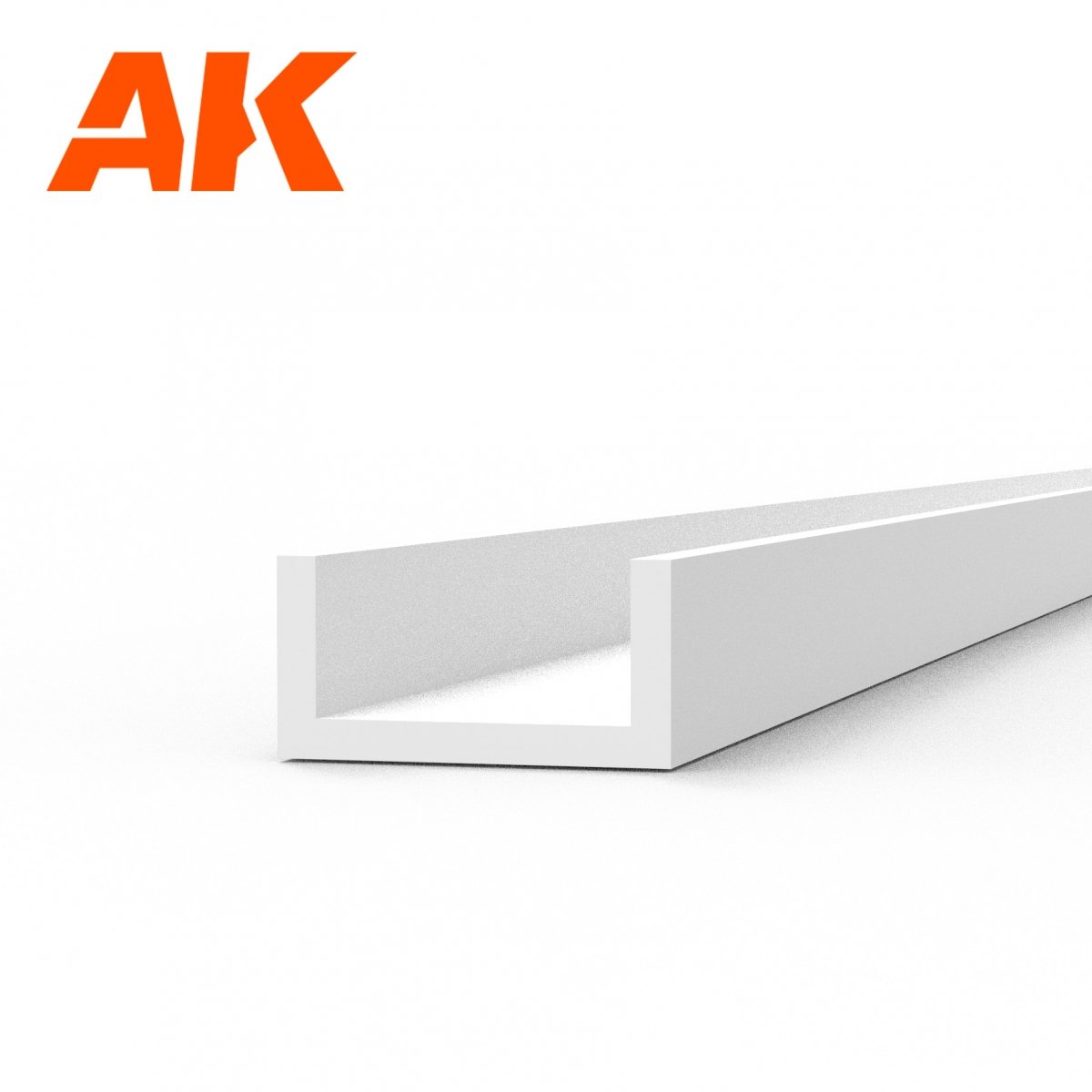 AK Interactive AK6555 CHANNEL 3.0 WIDTH X 350MM – STYRENE U CHANNEL – (4 UNITS) – image 2