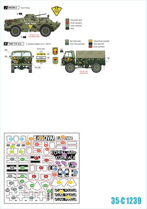 Star Decals 35-C1239 BRDM-2, SA-9 Gaskin, UAZ 469 4x4, Land Rover Ambulance, MAZ 537 Tank Transporter, TAM 110 4x4 Light Truck 1/35 – zdjęcie 2