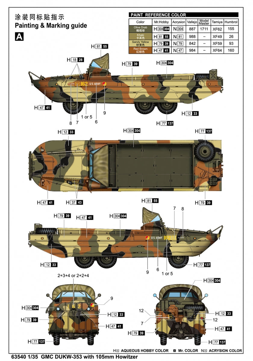 I Love Kit 63540 GMC DUKW-353 with 105mm Howitzer 1/35 – immagine 5