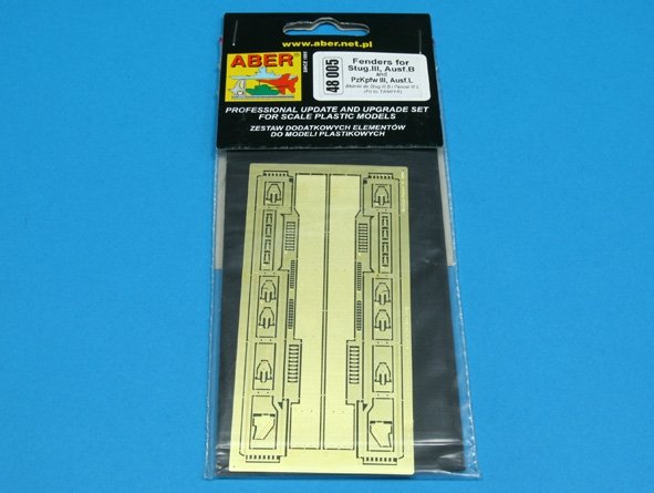 Aber 48005 Fenders for german anti-tank self propelled gun Stug.III, Ausf.B and tank PzKpfw III, Ausf.L (1/48) – image 3