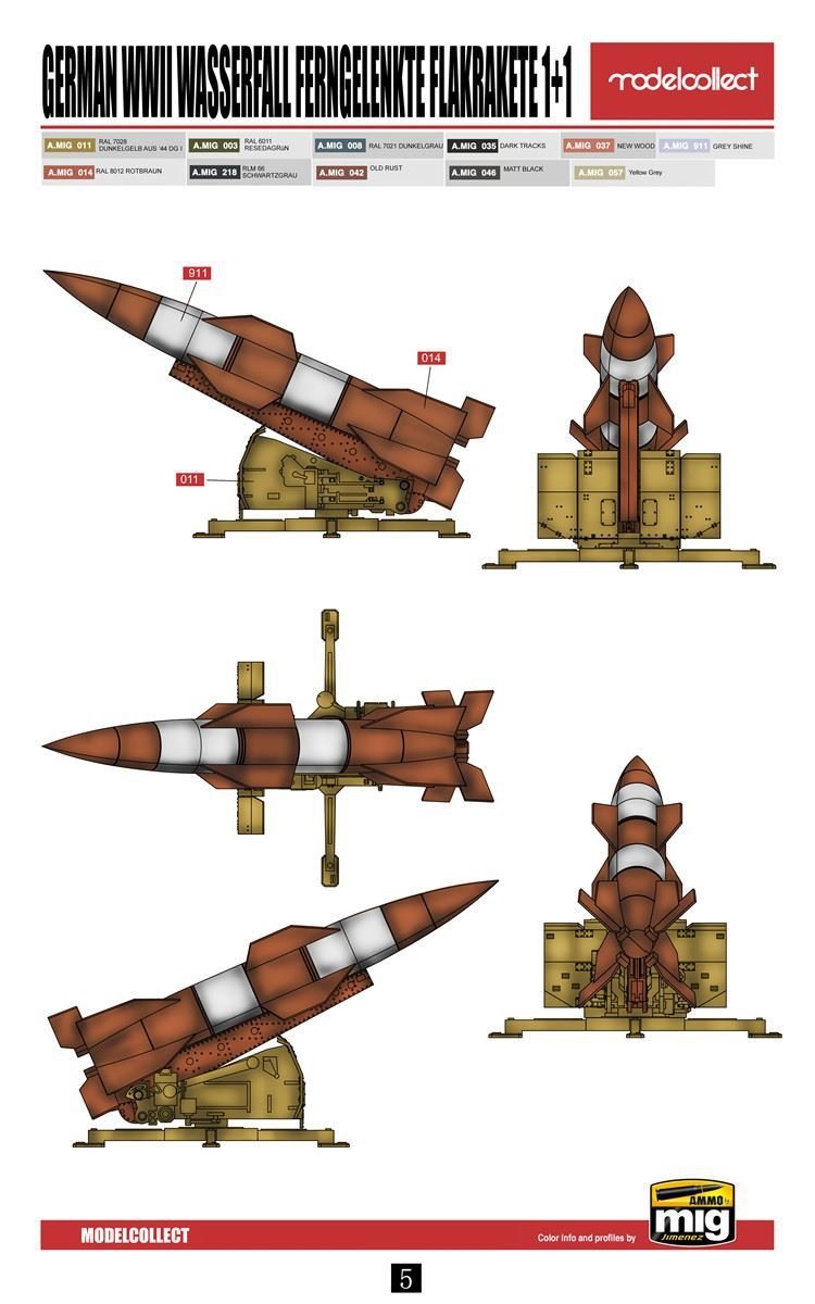 Modelcollect UA72141 German WWII Wasserfall Ferngelenkte Flakrakete 1+1 pack 1/72 – image 3