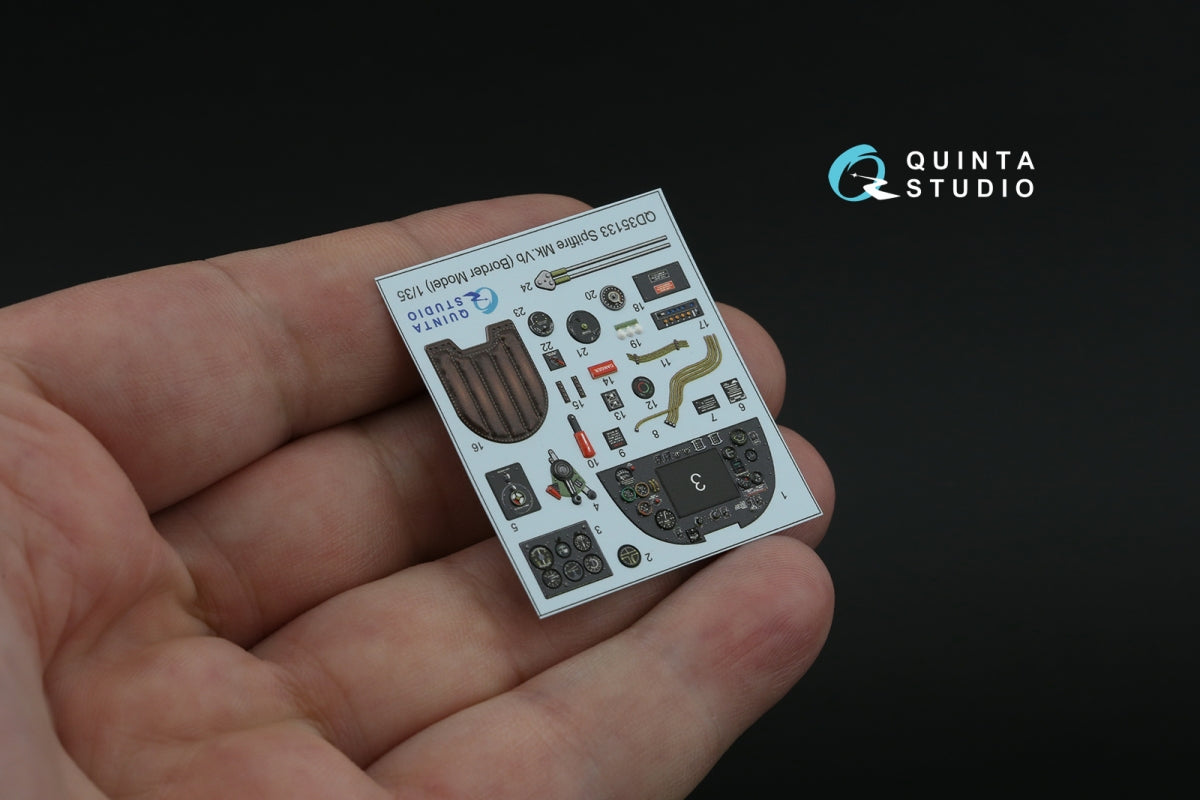 Quinta Studio QD35133 Spitfire Mk. Vb 3D-Printed coloured Interior on decal paper (Border model) 1/35 – zdjęcie 6