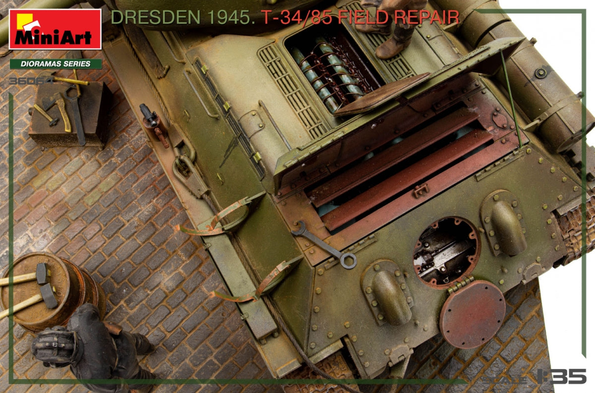 MiniArt 36064 Dresden 1945. T-34/85 Field Repair. BIG SET 1/35 – zdjęcie 2
