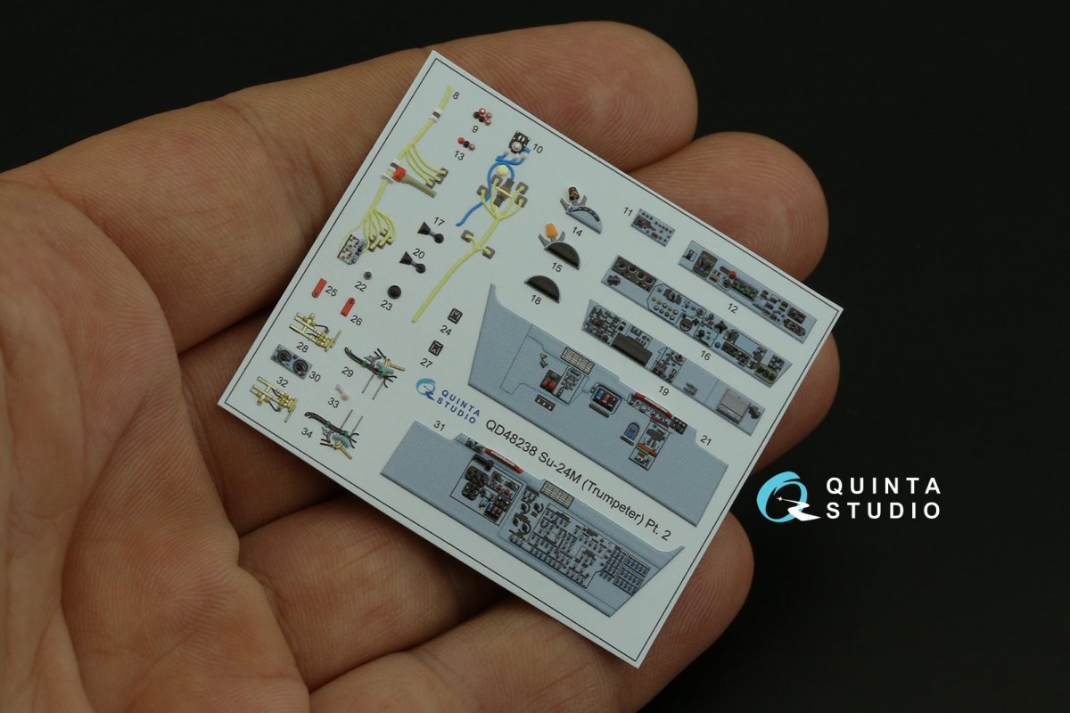 Quinta Studio QD48238 Su-24M 3D-Printed &amp;amp; coloured Interior on decal paper ( Trumpeter ) 1/48 – zdjęcie 11
