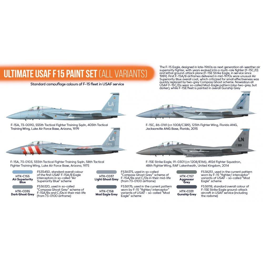 Hataka HTK-CS43 Ultimate USAF F15 paint set (all variants) – zdjęcie 3