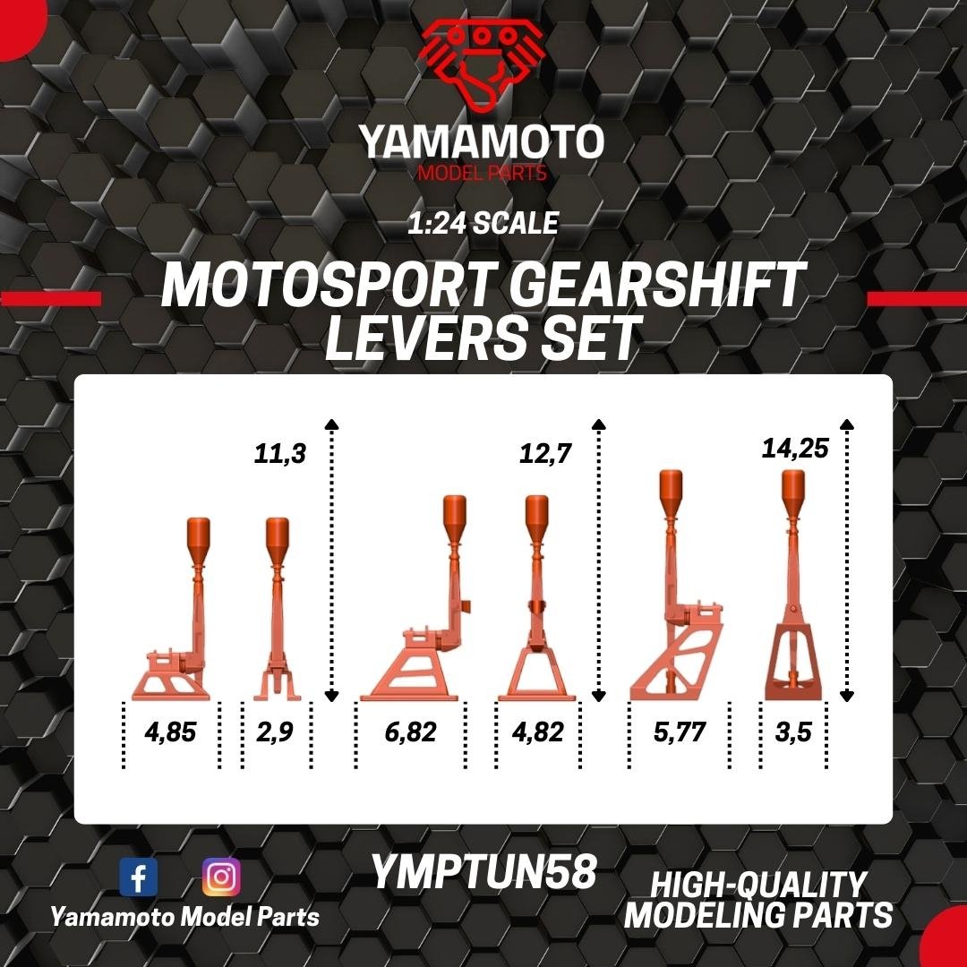 Yamamoto YMPTUN58 Gearshift Levers Set 1/24 – zdjęcie 3