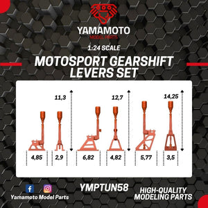 Yamamoto YMPTUN58 Gearshift Levers Set 1/24 – zdjęcie 3
