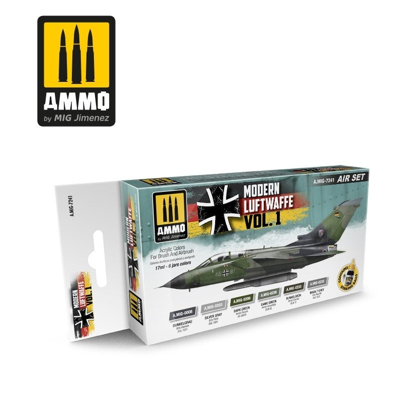 AMMO of Mig Jimenez 7241 Modern Luftwaffe Vol. 1 Set 6x17ml