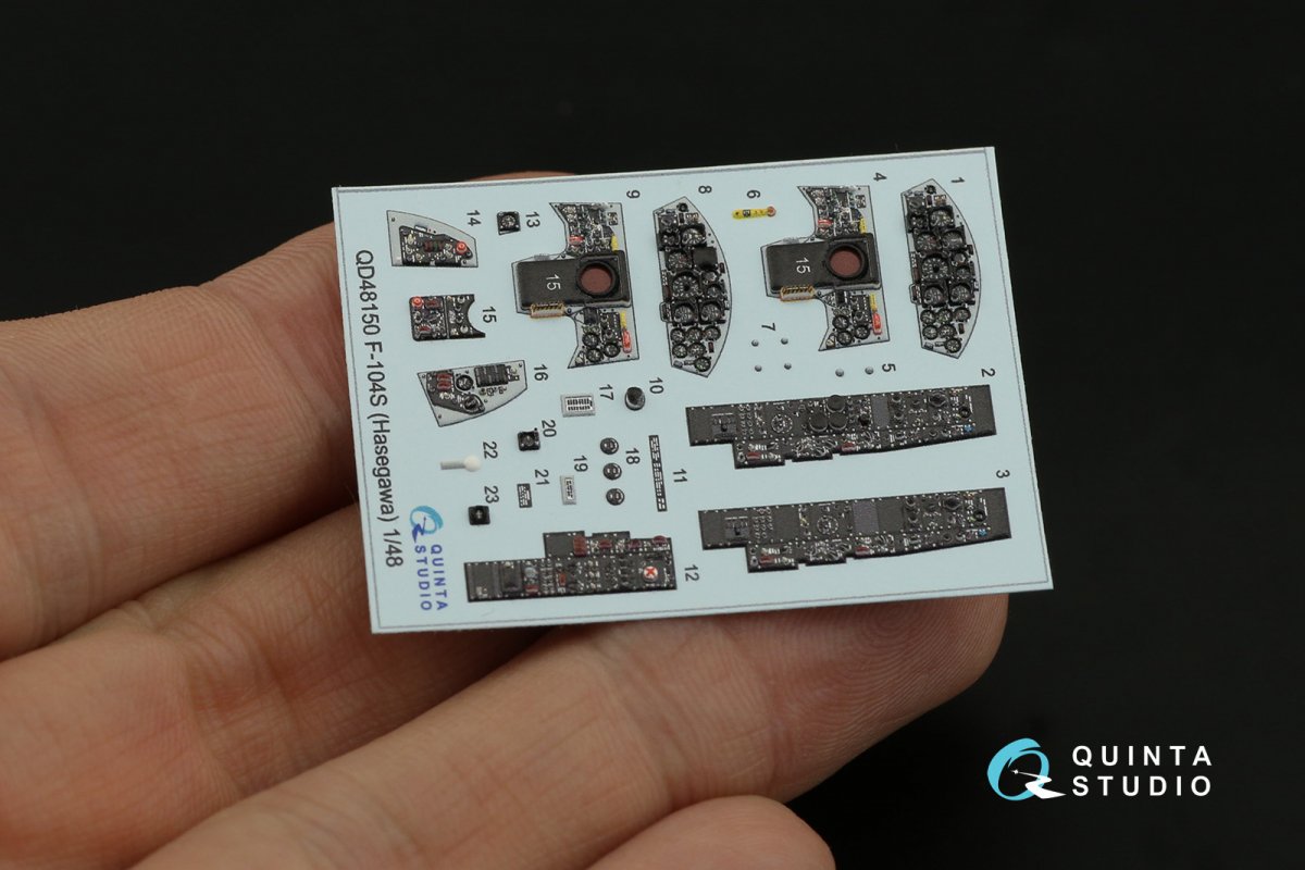 Quinta Studio QD48150 F-104S 3D-Printed &amp;amp; colored Interior on decal paper (Hasegawa) 1/48 – image 8