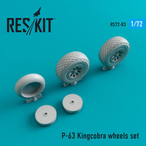 RESKIT RS72-0083 P-63 &amp;quot;KINGCOBRA&amp;quot; WHEELS SET 1/72