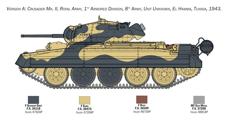 Italeri 6579 Crusader II w/ 8th Army Infantry 1/35 – zdjęcie 4