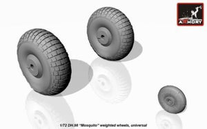 Armory Models AW72406 deHavilland DH.98 Mosquito wheels, “checkerboard” tire pattern, weighted 1/72 – zdjęcie 4