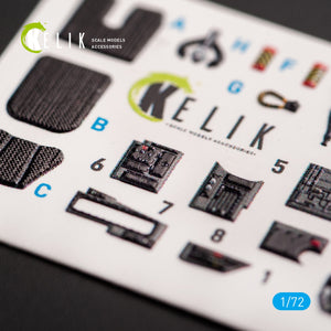 KELIK K72053 F-35A INTERIOR 3D DECALS FOR TAMIYA KIT 1/72 – zdjęcie 2