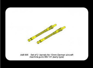 Aber A48 005 Set of 2 barrels for German 13mm aircraft machine guns MG 131 (early type) 1/48 – zdjęcie 4