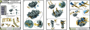 Master SM-350-093 USN 40 mm/56 Bofors quadruple mount ver.1 / with Mk-51 director - (resin, PE and turned parts) - (6pcs) 1/350 – image 9