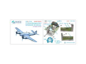Quinta Studio QDS-72199 Bristol Beaufighter Mk.21 3D-Printed &amp;amp; coloured Interior on decal paper (Hasegawa/MPM) (small version) 1/72 – zdjęcie 2