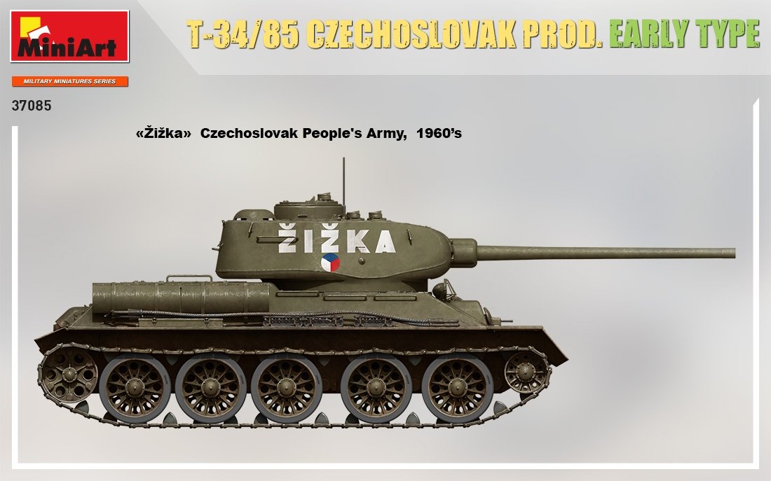 MiniArt 37085 T-34/85 CZECHOSLOVAK PROD. EARLY TYPE 1/35 – zdjęcie 2