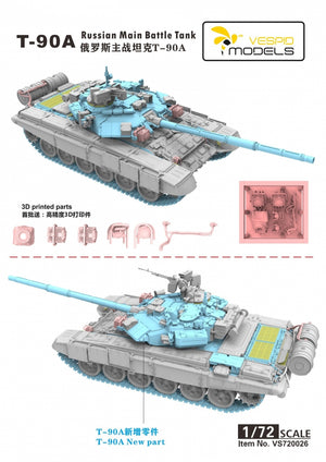 Vespid Models VS720026 T-90A Main Battle Tank 1/72 – zdjęcie 3