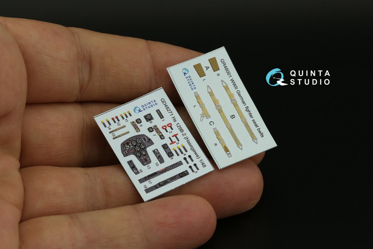 Quinta Studio QD48271 Hs 129B-2 3D-Printed &amp;amp; colored Interior on decal paper (Hasegawa) 1/48 – image 11
