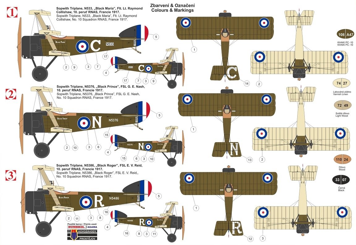 Kozavody Prostejov KPM0181 Sopwith Triplane Black Flight 1/72 – zdjęcie 2