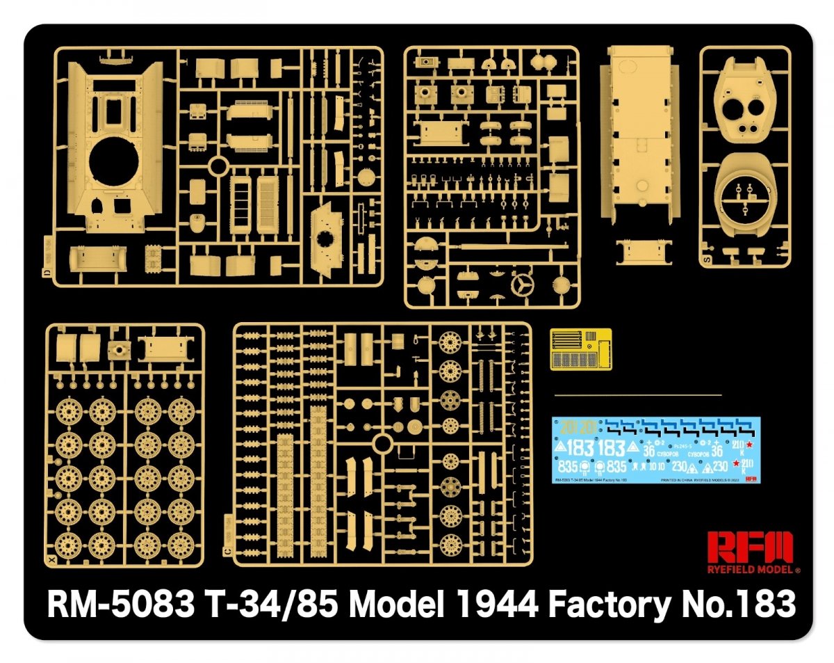 Rye Field Model 5083 T-34/85 Model 1944 Factory No.183 1/35 – image 3