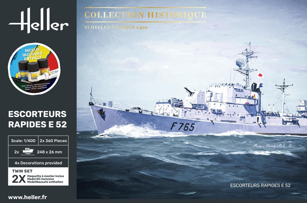 Heller 57094 Escorteurs Rapides E 52 Starter Kit 1/400 – zdjęcie 2