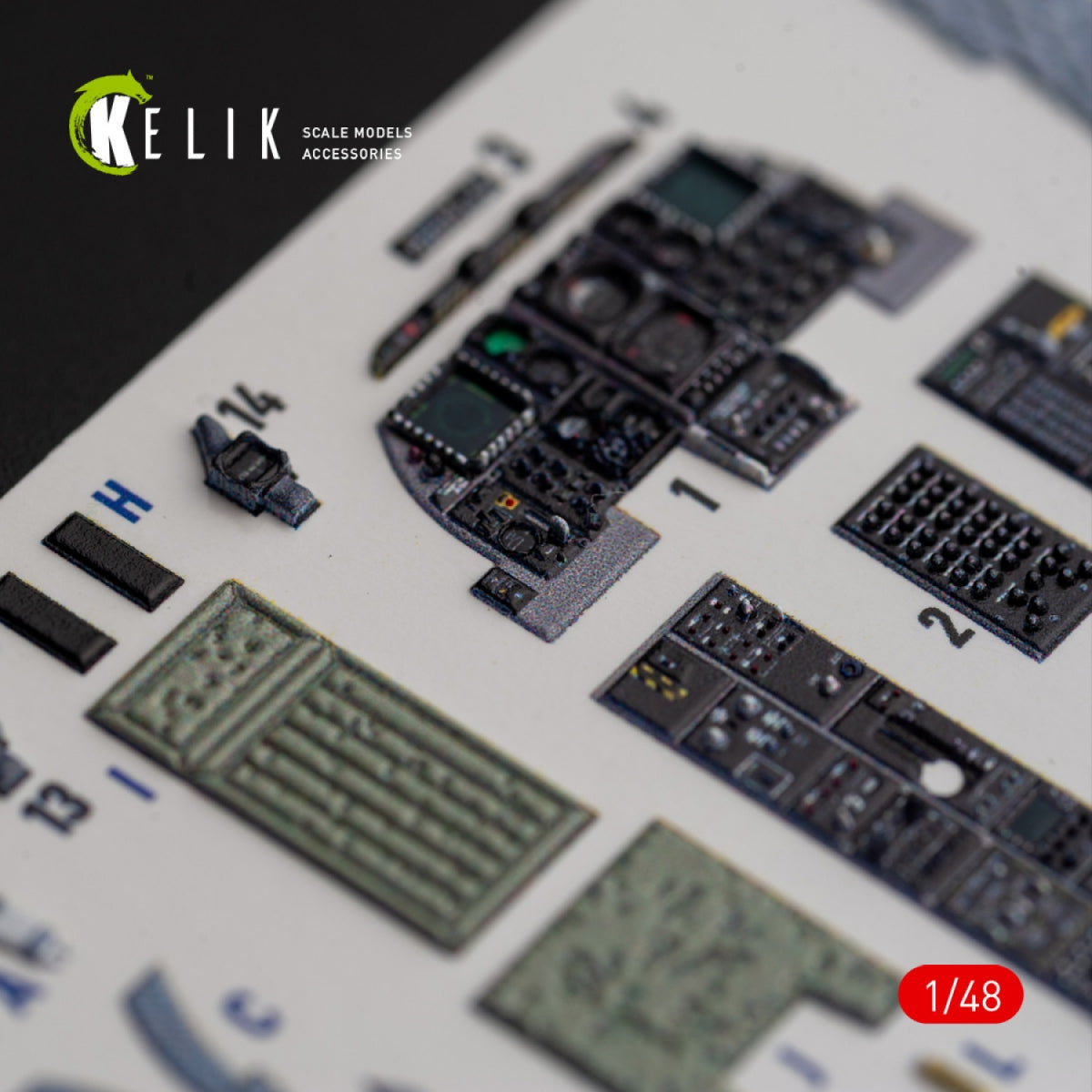 KELIK K48018 A-10C &amp;quot;Thunderbolt II&amp;quot; interior 3D decals for Italeri kit 1/48 – zdjęcie 7