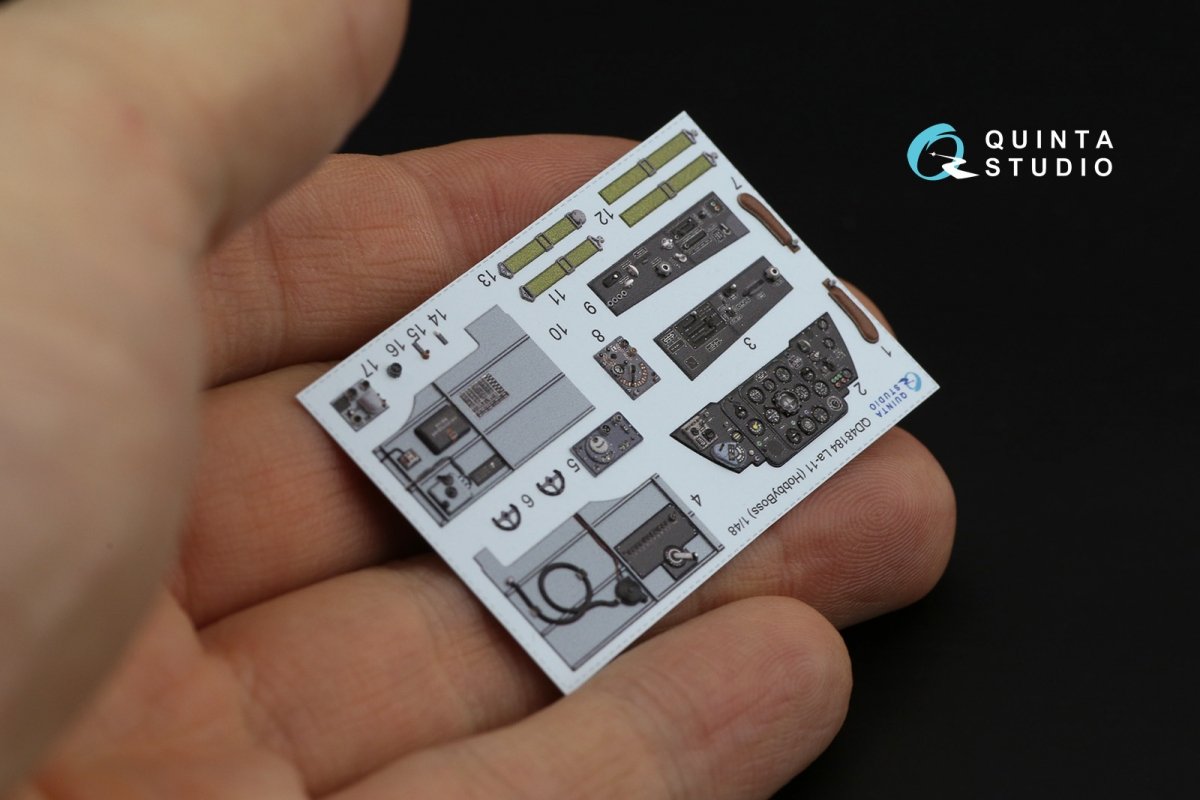 Quinta Studio QD48184 La-11 3D-Printed &amp;amp; coloured Interior on decal paper (HobbyBoss) 1/48 – zdjęcie 4