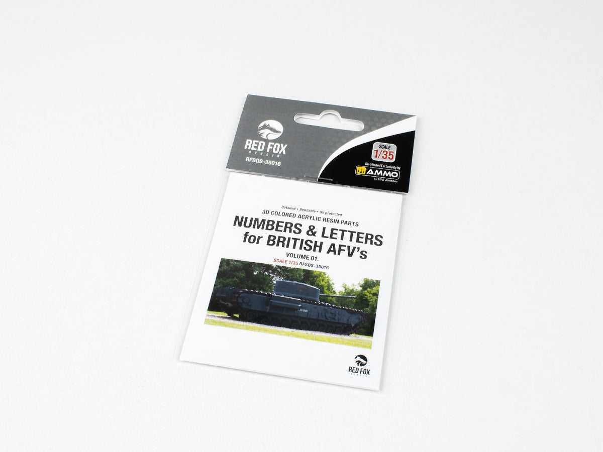 Red Fox Studio QS-35016 Numbers and Letters for British AFV&amp;#39;s vol.01 1/35