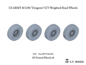 E.T. Model P35-112 US ARMY M1296 &amp;quot;Dragoon&amp;quot; ICV Weighted Road Wheels (3D Printed) For AFV Club Kit 1/35 – zdjęcie 2