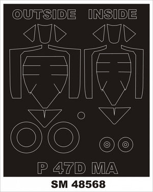 Montex SM48568 P-47D BUBBLETOP for MINIART 1/48