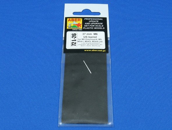 Aber 72L-26 Lufa 37mm M6 do M8 Greyhound,M3, M3A1, M3A3, M3A4 Lee / 37mm M6 US barrel for M8 Greyhound, M3, M3A1, M3A4 Lee 1/72 – zdjęcie 4