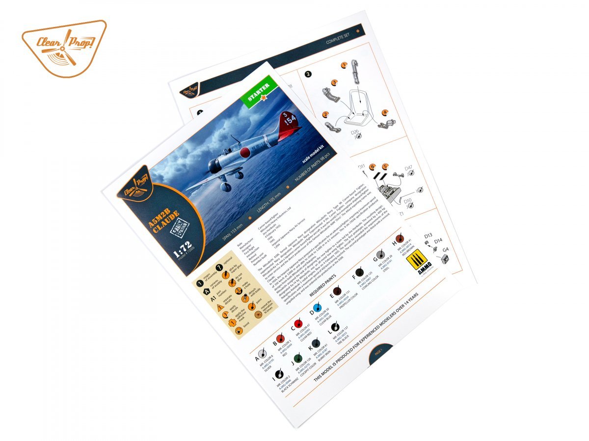 Clear Prop! CP72006 A5M2b Claude early version STARTER KIT 1/72 – zdjęcie 4