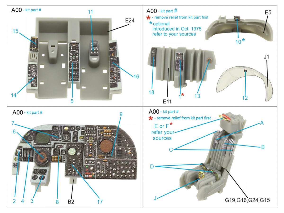 Quinta Studio QD72143 A-6E Intruder 3D-Printed coloured Interior on decal paper (Trumpeter) 1/72 – zdjęcie 2