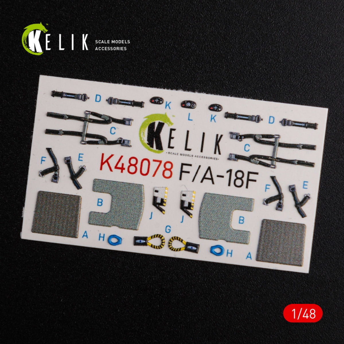 KELIK K48078 F/A-18F Super Hornet interior 3D decals for MENG kit 1/48 – zdjęcie 3