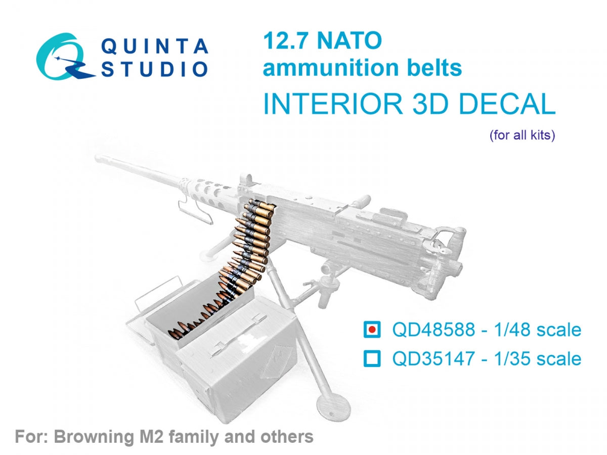 Quinta Studio QD48588 NATO 12.7 ammunition belts (All Kits) 1/48