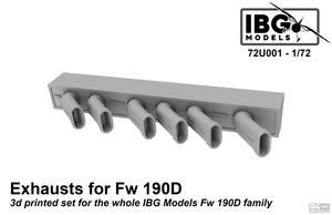 Échappements IBG 72U001 pour la famille Fw 190D au 1/72