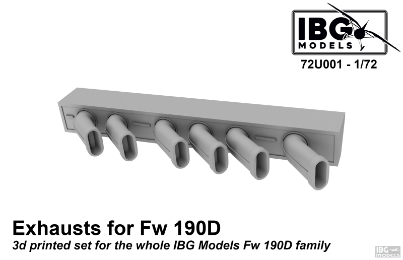 Échappements IBG 72U001 pour la famille Fw 190D au 1/72