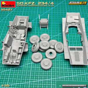 MiniArt 35427 Sd.Kfz. 234/4 SCHWERER PANZERSPÄHWAGEN 7,5 cm. INTERIOR KIT 1/35 – zdjęcie 6