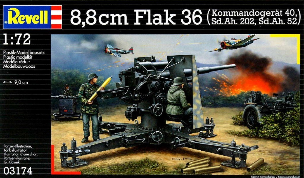Revell 03174 8,8 cm Flak 36 (Fire Director 40, Sd.Ah. 202 & 52) 1/72