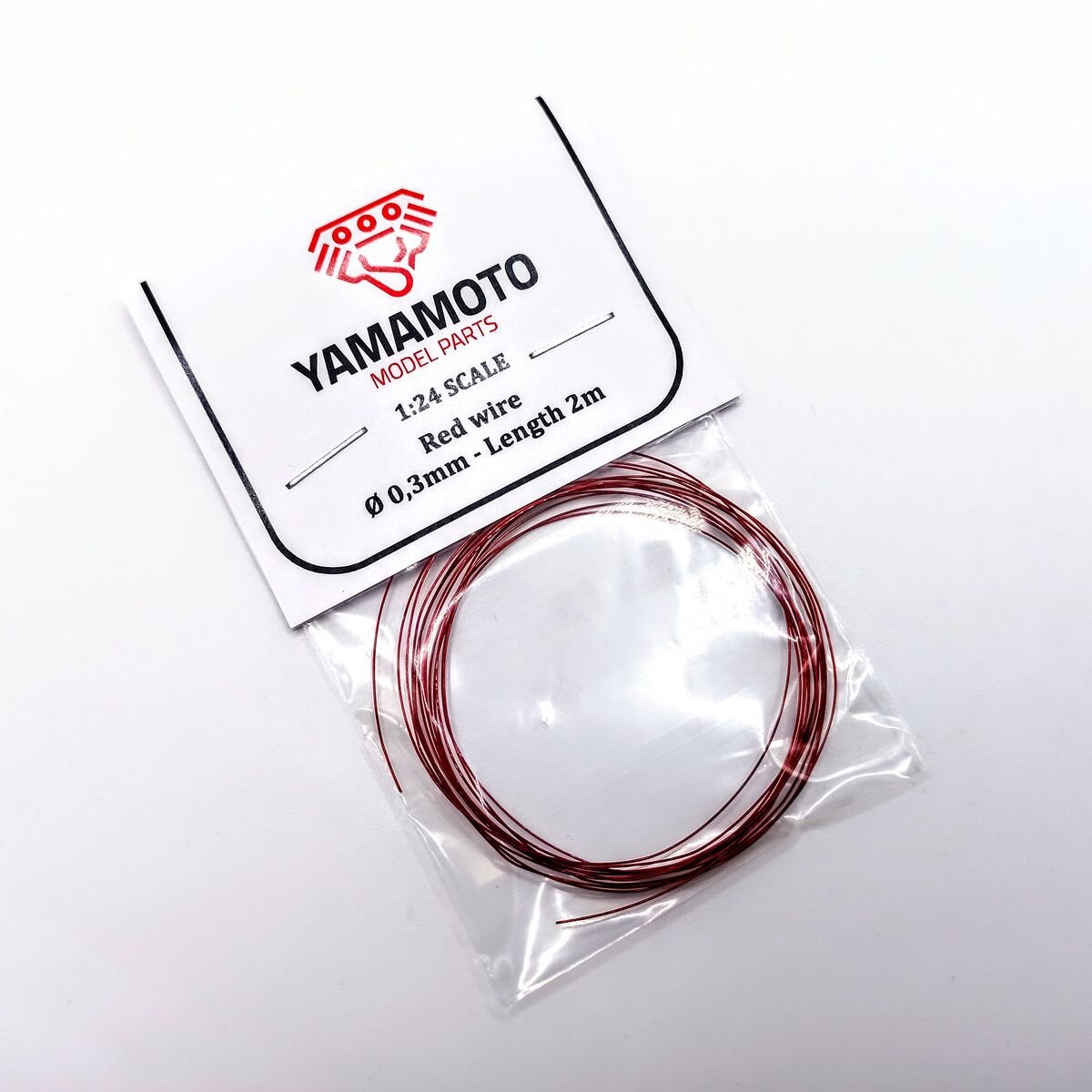 Yamamoto Model Parts YMPTUN74 Black red 0,3mm 2m 1/24